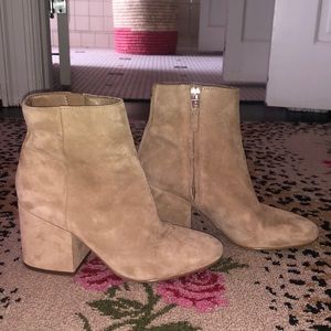 San Edelman Tan Suede Fall Booties 7.5